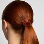 Silver Cloud Auburn Satin Skinny Scrunchies Five Pack, thumbnail 2 of 5