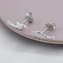 Sterling Silver Extra Tiny Dolphin Fish Stud Earrings, thumbnail 4 of 12