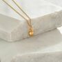 Tiny Apple Charm Necklace Gold Vermeil, thumbnail 2 of 8