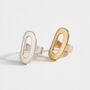 Oval Cut Adjustable Ring Open Statement Band, thumbnail 1 of 2