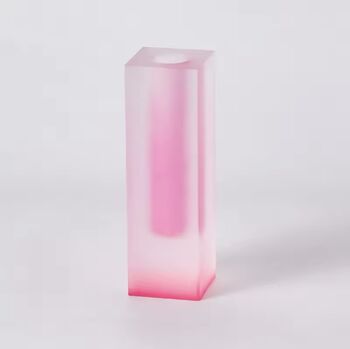 Monaco D'or Rose Pink Ombre Frosted Stem Gift Vase, 4 of 8