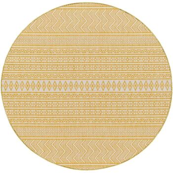 Indoor And Outdoor Boho Saffron Beige Rug, 9 of 9