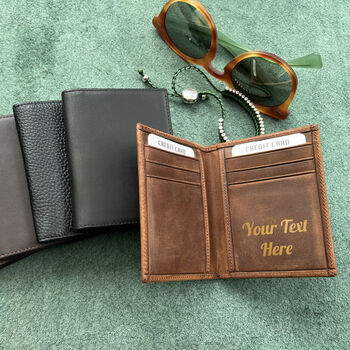 Personalised Leather Wallet, Father's Day, 4 of 6