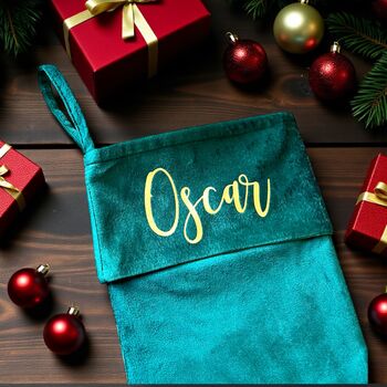 Personalised Luxury Velvet Stocking, 4 of 6