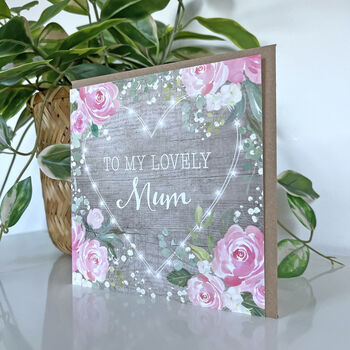 Fairy Lights Heart Mum Birthday Card, 2 of 2