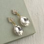 Art Deco Crystal Teardrop Earrings, thumbnail 3 of 7