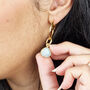 18k Gold Vermeil Plated Birthstone Round Hoops, thumbnail 2 of 7