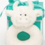 Cream Highland Cow Toy Soother And Rattle Gift Set, thumbnail 4 of 6