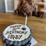 Personalised Pink 'Pawty' Birthday Cake For Dogs, thumbnail 2 of 6