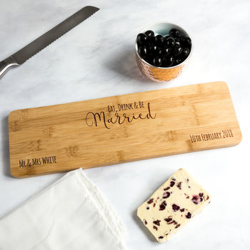 Personalised Eat Drink And Be Married Serving Board, 5 of 5
