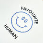 'Favourite Human' Hand Embroidered Card, thumbnail 4 of 9