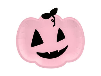 Halloween Pink Pumpkin Plates, 3 of 3