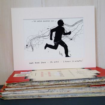 Runners Race Print On Hand Drawn Map, 2 of 11