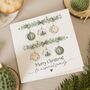 Personalised Family Christmas Bauble Names Card, thumbnail 1 of 7