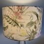 Colourful Flowers With Sage Green Cotton Lampshade, thumbnail 6 of 6