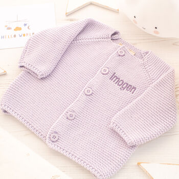 New Baby Girl Blanket, Cardigan, Hat And Mittens Gift Set, 3 of 12