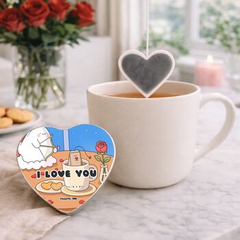 Valentine's Day Heart Shaped Tea Bags, 2 of 6
