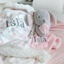 Personalised Bunny Comforter And Bunny Sherpa Blanket Set, thumbnail 9 of 12