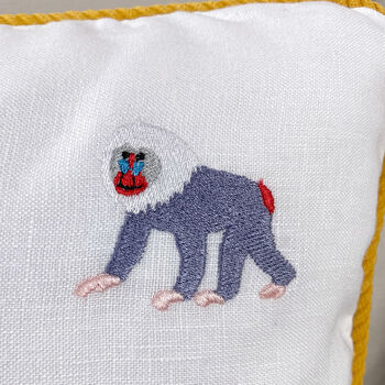 Children's Safari Embroidered Nursery Cushion, 4 of 8
