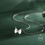 Sterling Silver Farfalle Pasta Shape Pendant Necklace, thumbnail 3 of 12
