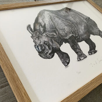 J Is For Javan Rhino Illustration Print, 5 of 7