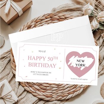 Personalised Birthday Surprise Scratch Ticket, 2 of 9