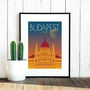 Budapest Travel Poster Art Print, thumbnail 3 of 4