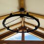 Eight Light Wagon Wheel Chandelier With Hand Painted, thumbnail 4 of 5