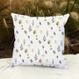 Inky Wildflower Outdoor Cushion For Garden Furniture, thumbnail 1 of 6