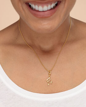 18ct Gold Music Note Necklace, 2 of 7