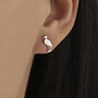 Grey Heron Bird Stud Earrings In Sterling Silver, thumbnail 1 of 11