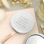 Engraved Silver Round Compact Mirror, thumbnail 5 of 7