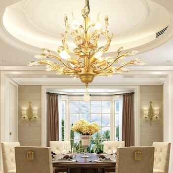 Seven Light Dimmable Crystal Empire Chandelier, 8 of 12