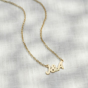 Personalised You And Me Initials Necklace, 3 of 6