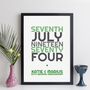 Personalised Anniversary Date Print With Names Gift, thumbnail 3 of 12