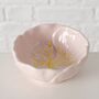 Light Pink Ceramic Flower Bowl, thumbnail 4 of 5
