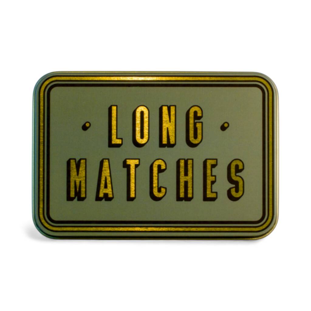 Match Tin Storage Box Candle Gold Home Accessory Matches | Green, 1 of 9