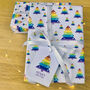 Rainbow Christmas Tree Wrapping Paper And Tags, thumbnail 2 of 3