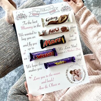 Personalised Mothers Day Chocolate Message Photo Board, 4 of 8