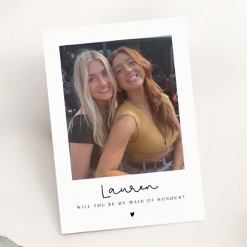 Bridesmaid And Maid Of Honour Photo Proposal Postcard, 2 of 3
