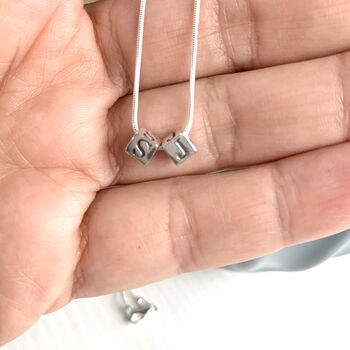 Personalised Silver Initial Letter Necklace, 4 of 5