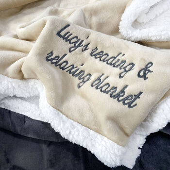 Personalised Grey And White Super Soft Blanket, 9 of 12
