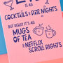 Real Love 'Tea And Netflix' Funny Valentines Card, thumbnail 4 of 5