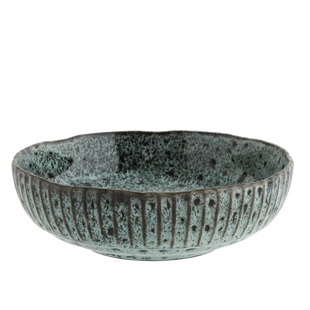 Large Powder Blue And Dark Grey Serving Bowl By Posh Totty Designs