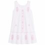 Pink Jenny Edwardian Nightdress, White Cotton Nightie With Pink Embroidery, Vintage Style Sleeveless Chemise, One Size UK 10 16, Gift, thumbnail 6 of 8