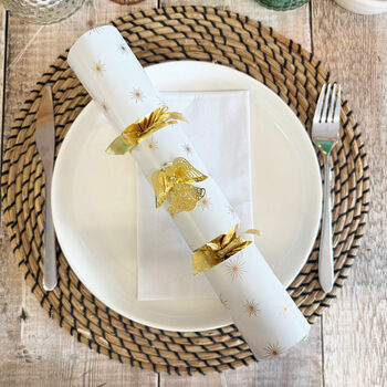 Gold Angel Jewel Christmas Crackers Set Of Six, 4 of 7
