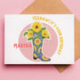 Sunflower Cowgirl Boot Vase Birthday Card, thumbnail 1 of 2