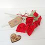 Personalised Cotton Anniversary Red Pink White Roses, thumbnail 2 of 6