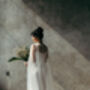 Pearl Bridal Cape Veil Wedding Dress Cover Up, thumbnail 8 of 12