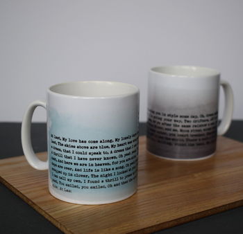 Your Quotation Or Song Watercolour Wash Mug, 2 of 12